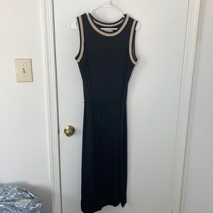 Black dress with crochet embroidery